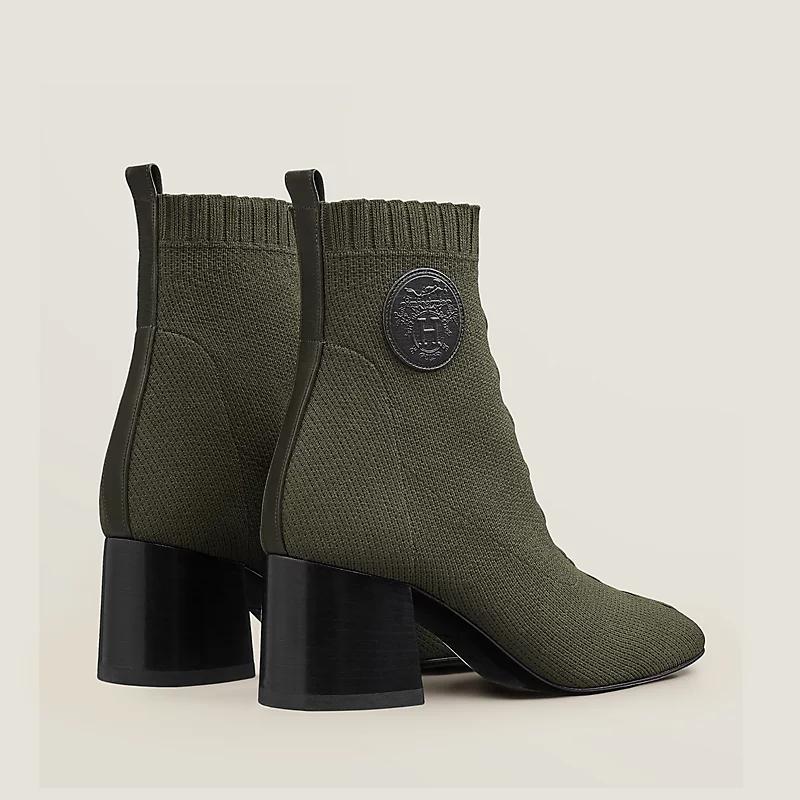 Giày Hermes Volver 60 Ankle Boot Nữ Xanh Lá